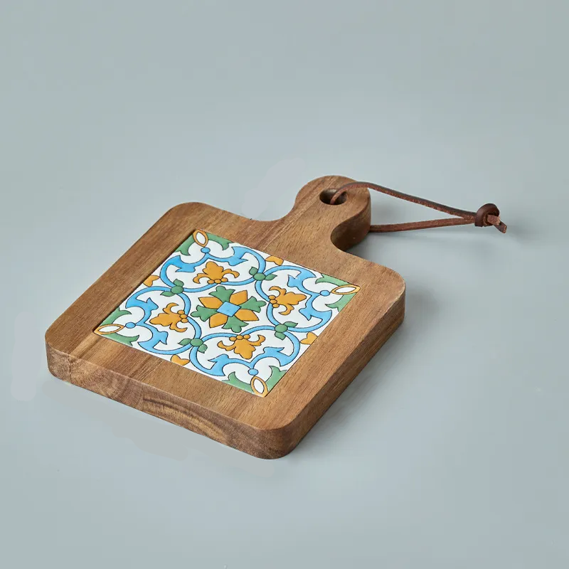 Bella Arte Acacia-Stoneware Trivet