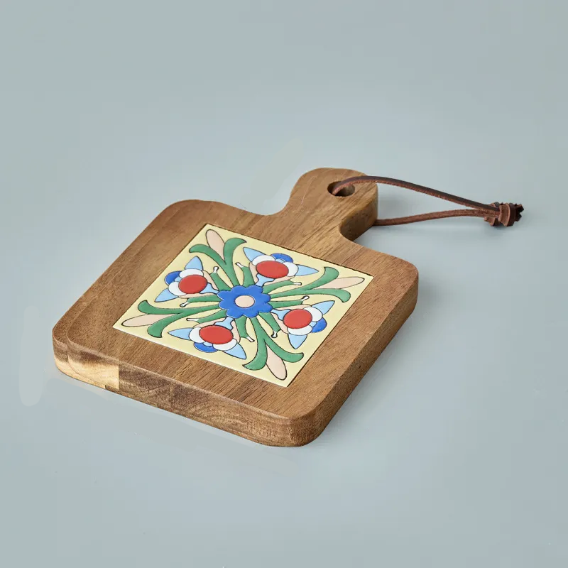 Bella Arte Acacia-Stoneware Trivet