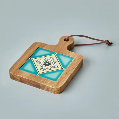 Bella Arte Acacia-Stoneware Trivet