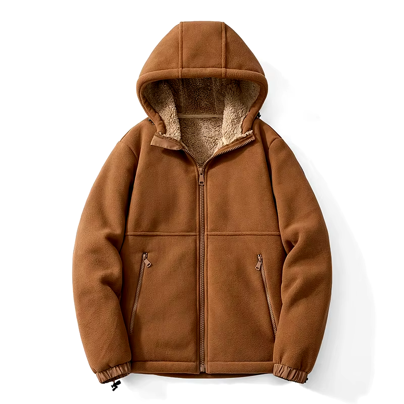 Alpine Suede Hooded Jacket