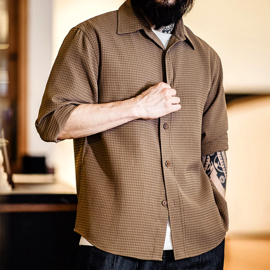 Badger Waffle Textured Shirt