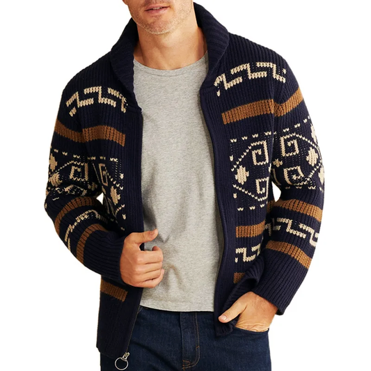 Lucius Retro Jacquard Cardigan