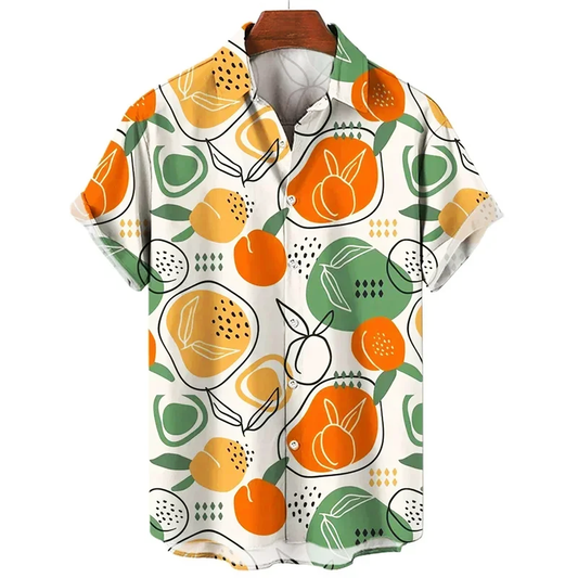 Fruit Print Hawaiian Shirt