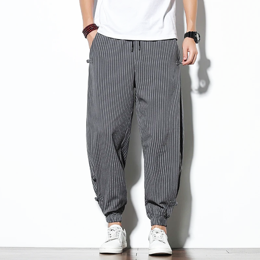 Pinstripe Jogger Pants