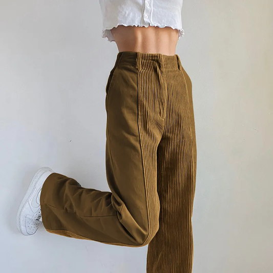 Elena Patchwork Corduroy Pant