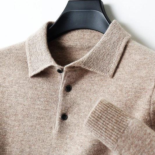 CLADO LONG-SLEEVE MERINO POLO SWEATER