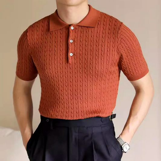 Maverick Cable Knit Polo