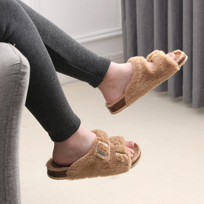 Haven Furry Cork Slippers