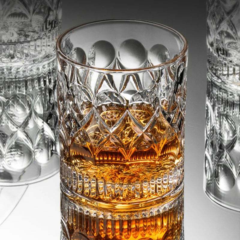 Luciole Carved Crystal Glasses