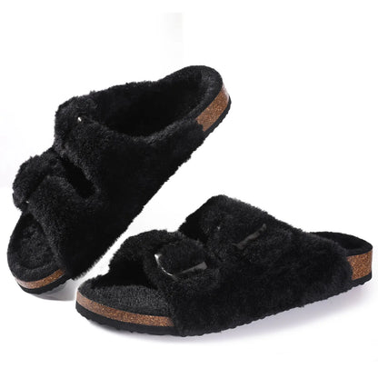 Haven Furry Cork Slippers