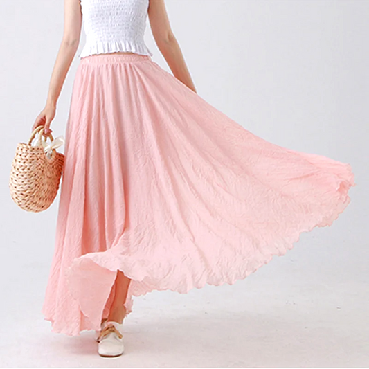 Elena Linen Maxi Skirt