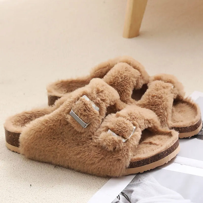 Haven Furry Cork Slippers