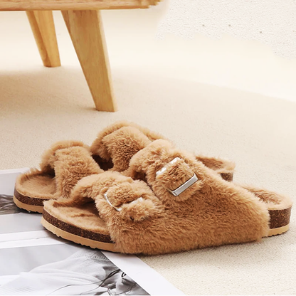 Haven Furry Cork Slippers