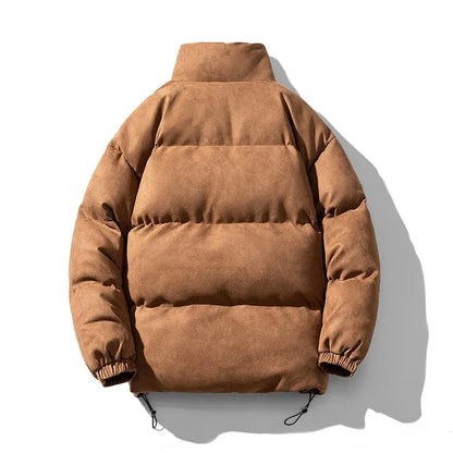 Rockfella Quilted Suede Puffer Jacket