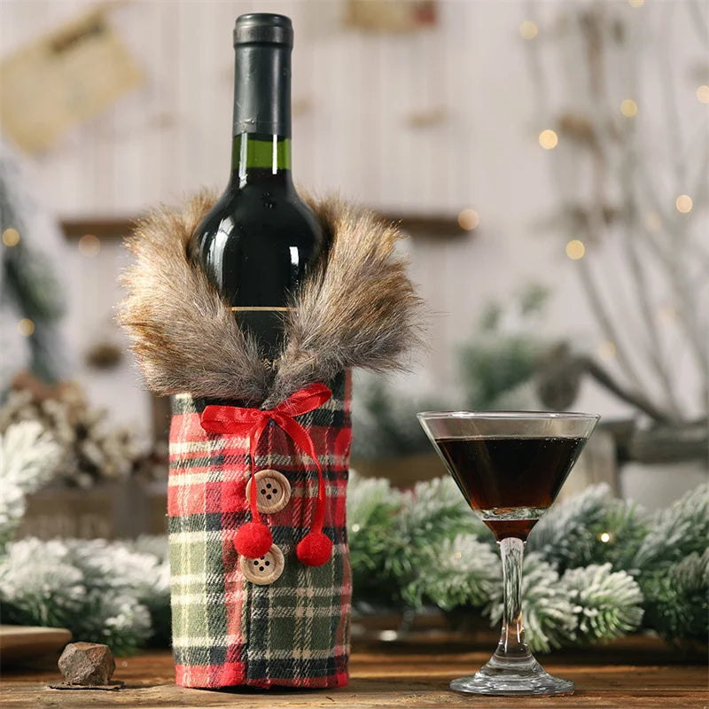 FestiveVine Christmas Wine Bottle Cover