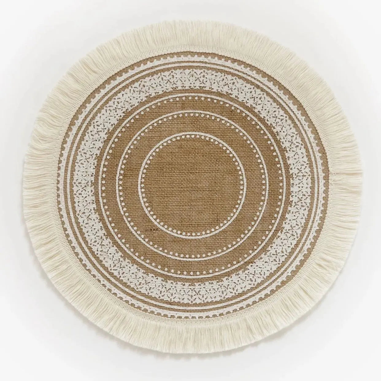 Eclectic Boho Round Jute Placemat