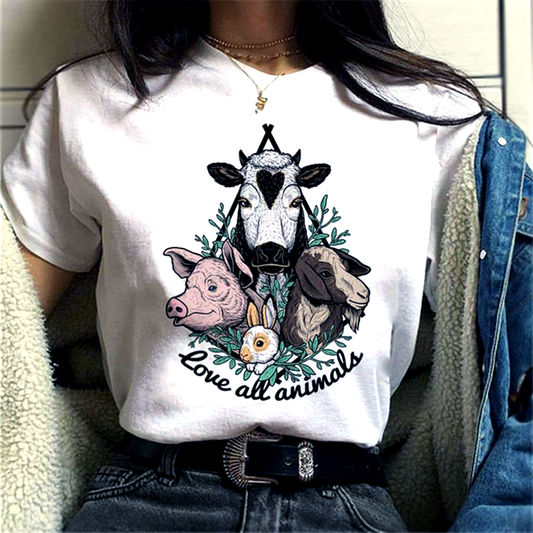 Love All Animals Vegan T-shirt