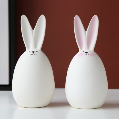 Charming White Rabbit Decor