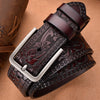 Artisan Carved Genuine Cow Leather Belt for Men