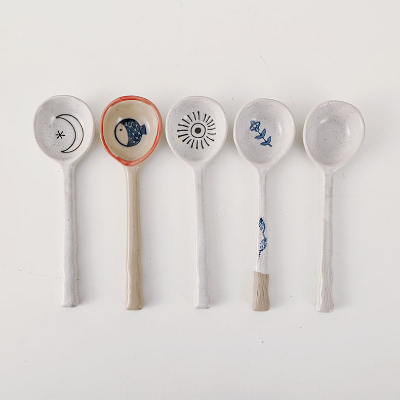 Ceramic Hand-painted Avery Spoons