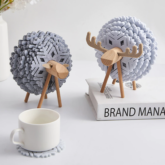 Sheep Snowflake Coasters