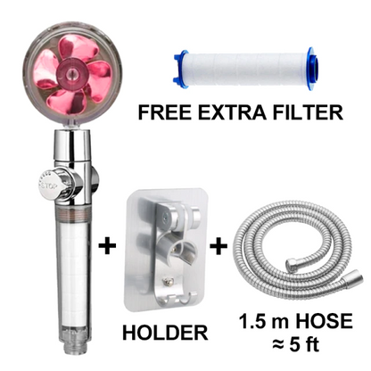 360° Propeller Driven Shower Head