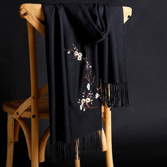 Cashmere Embroidered Scarf