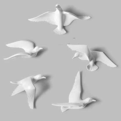 3D European Birds Wall Mount ( 5pcs )