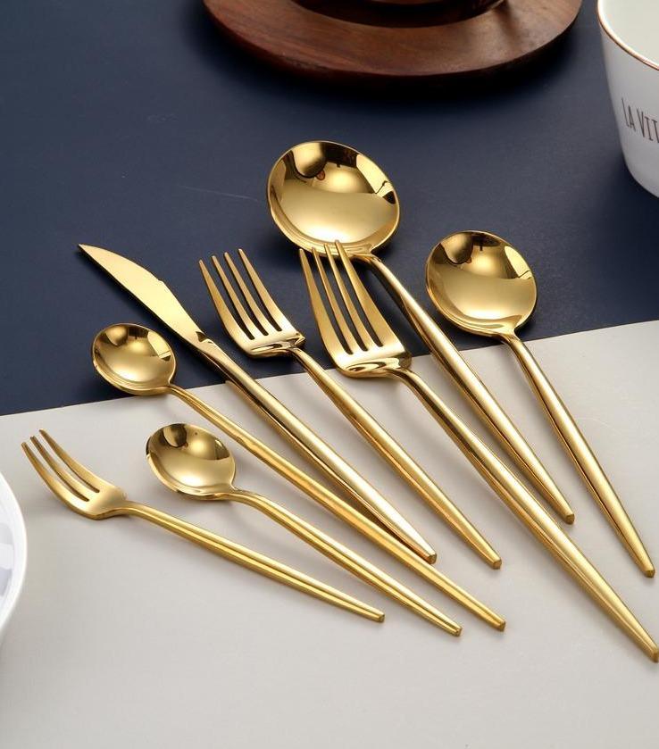 Mirror Gold Flatware Set