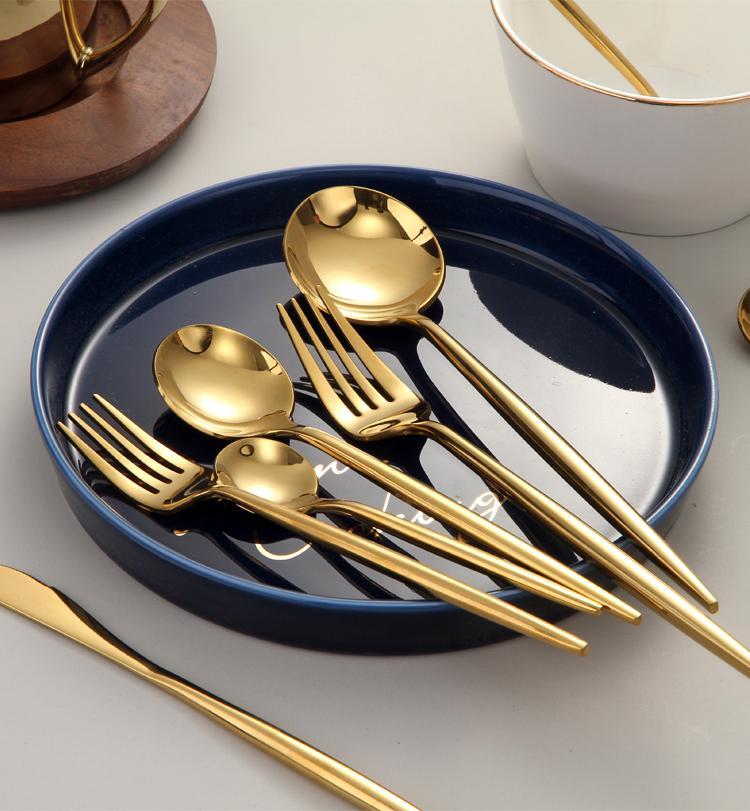 Mirror Gold Flatware Set