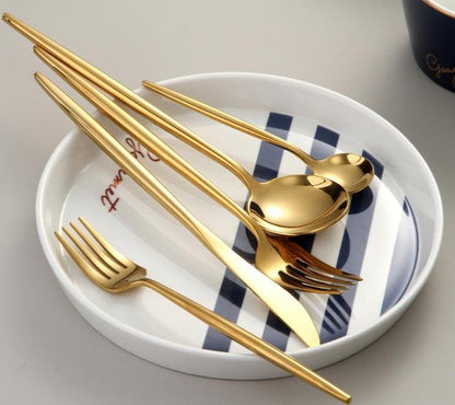 Mirror Gold Flatware Set