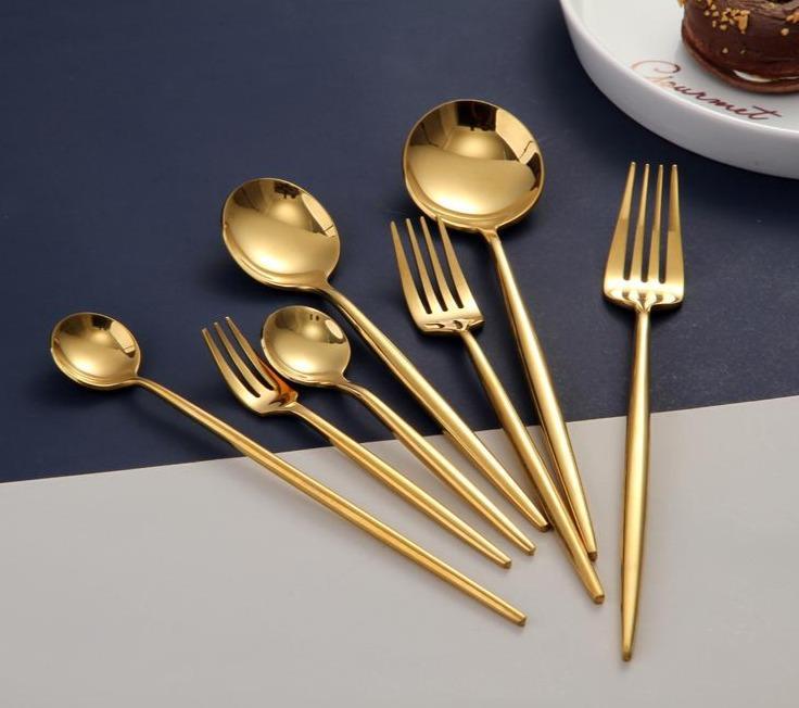 Mirror Gold Flatware Set